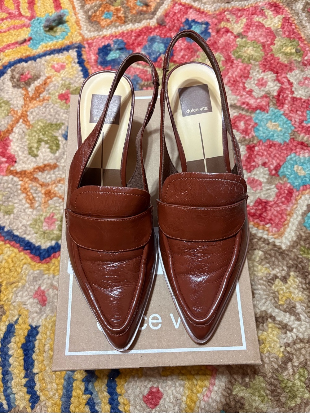 Dolce Vita Women's Brown Pointed Slingback Loafers